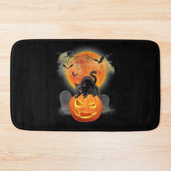 Item preview, Halloween Lover Black Cat With Pumpkin And Moon  designed and sold by charissamo77.