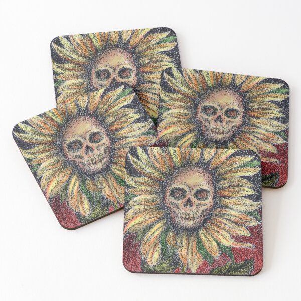 Item preview, Sunflower Skull designed and sold by DotInk.