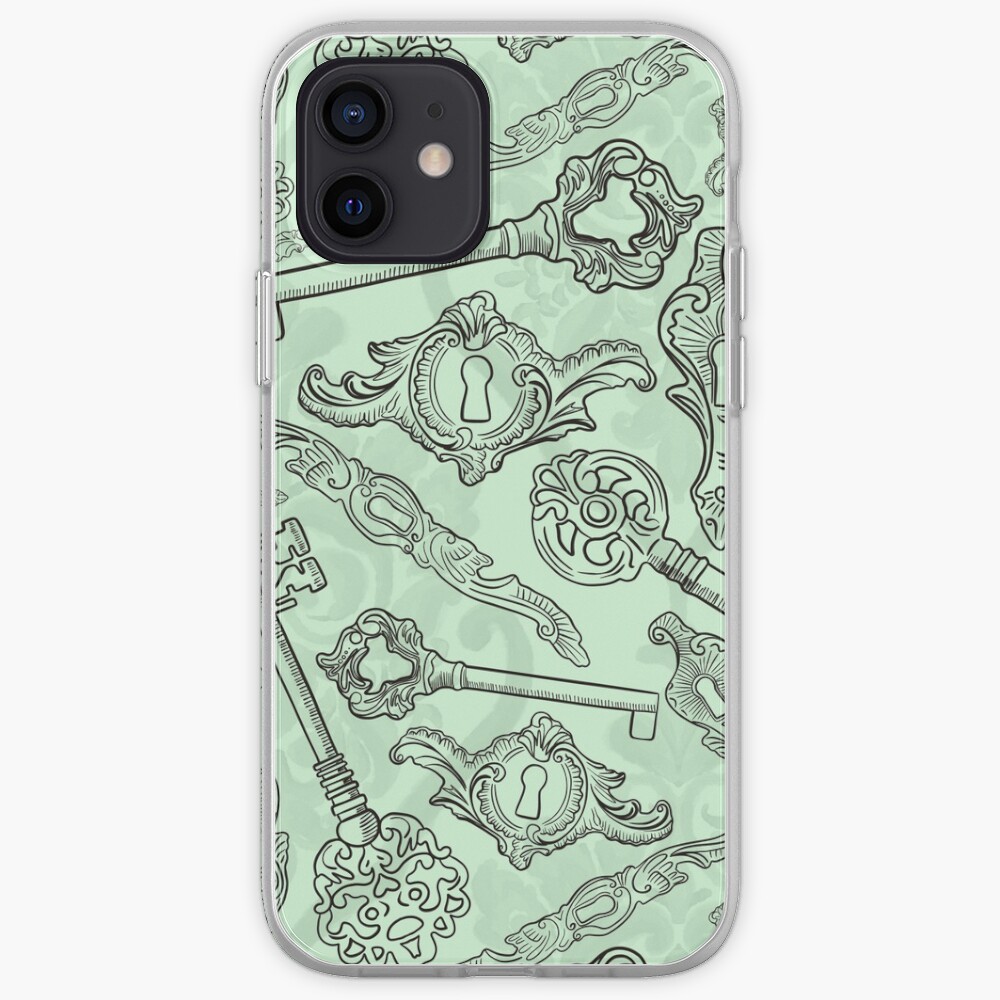 Rococo locks and keys pattern design iPhone Case & Cover