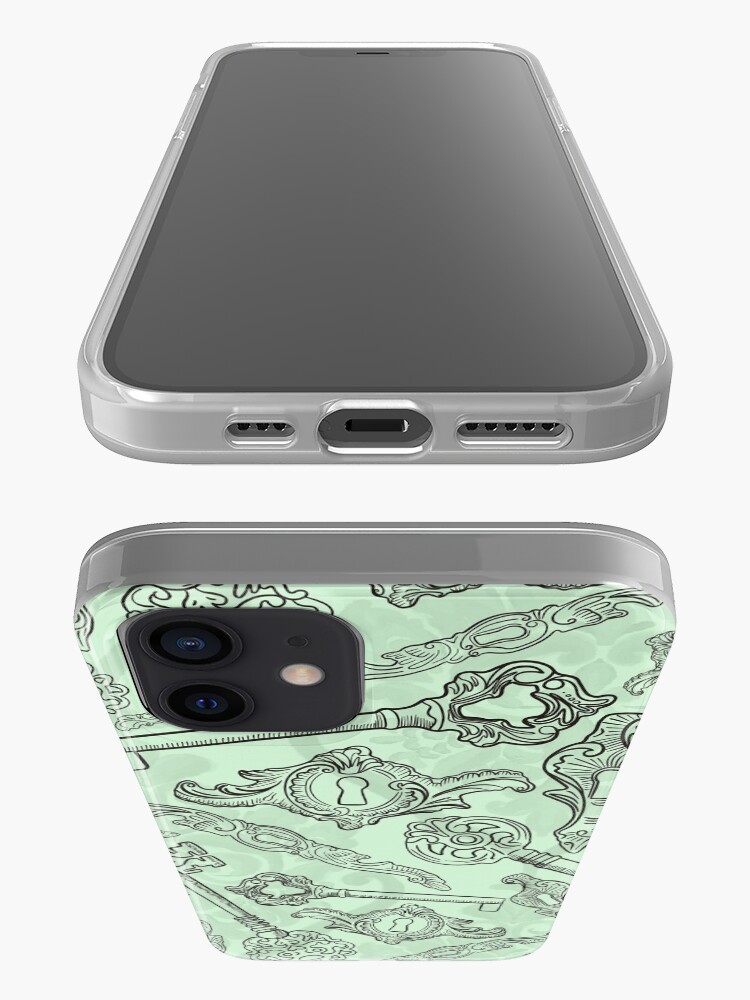 Alternate view of Rococo locks and keys pattern design iPhone Case & Cover