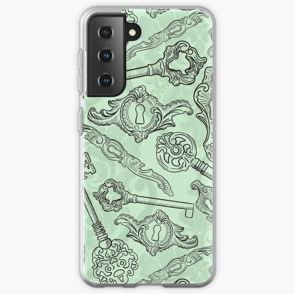Rococo locks and keys pattern design Samsung Galaxy Phone Case