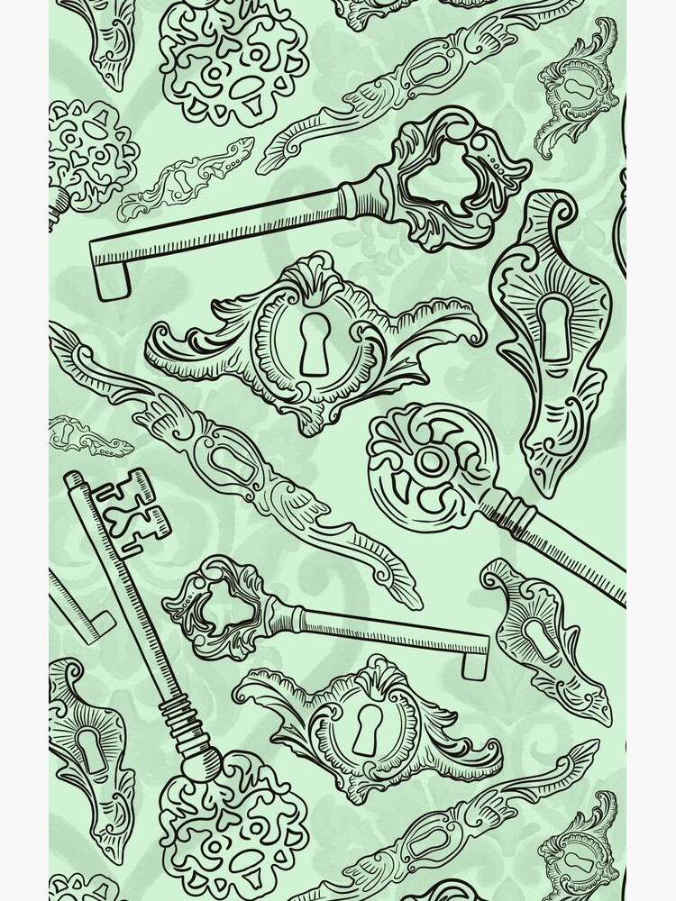 Rococo locks and keys pattern design by nobelbunt