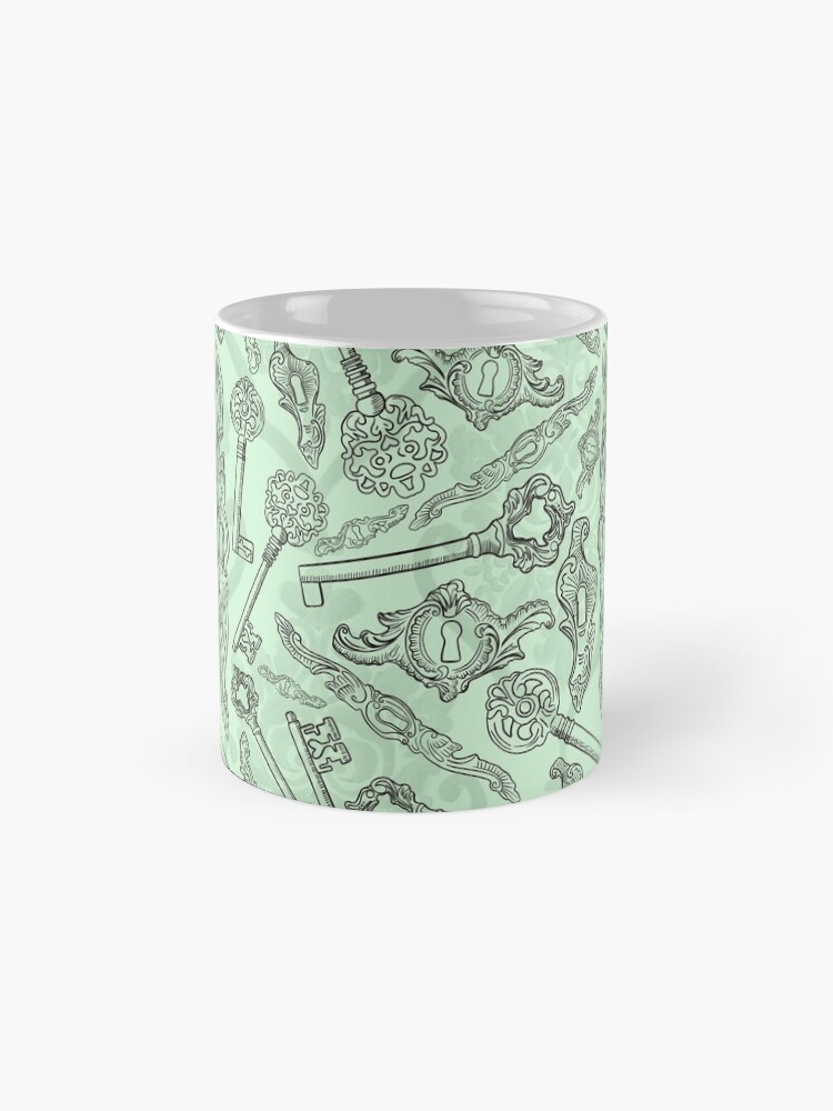 Alternate view of Rococo locks and keys pattern design Coffee Mug