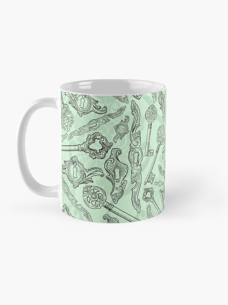 Alternate view of Rococo locks and keys pattern design Coffee Mug