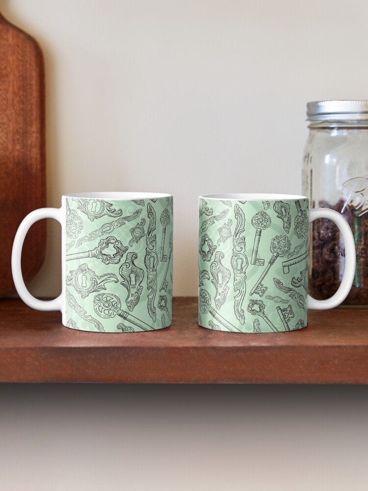 Alternate view of Rococo locks and keys pattern design Coffee Mug