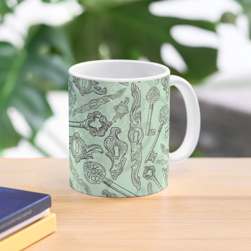 Rococo locks and keys pattern design Coffee Mug