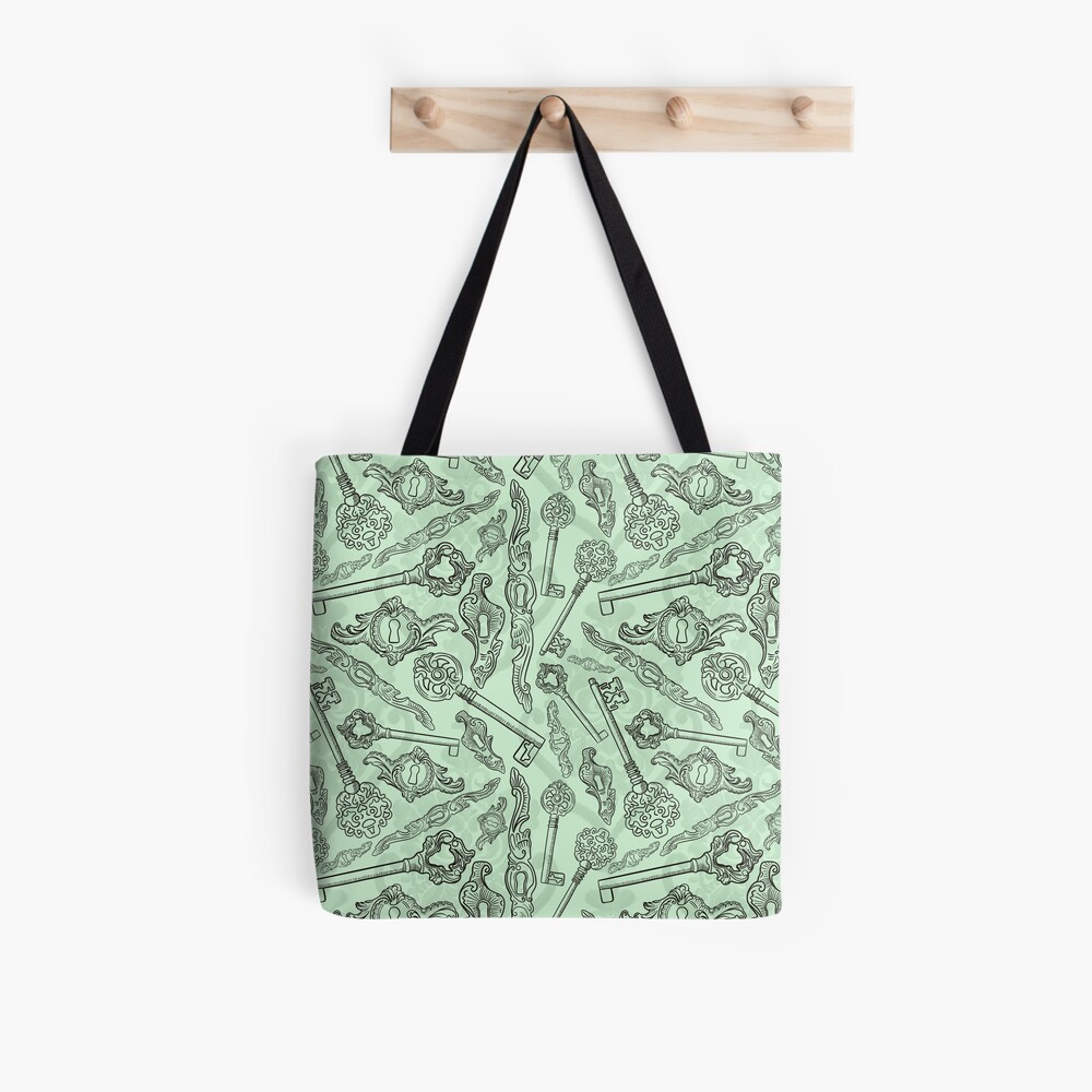 Rococo locks and keys pattern design Tote Bag