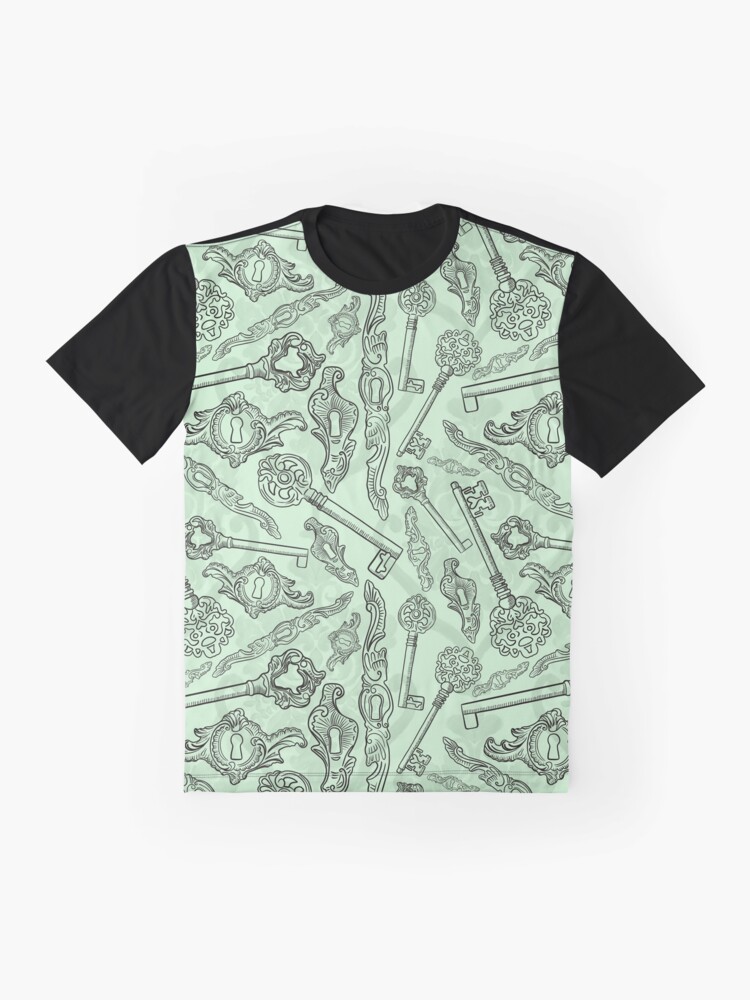 Alternate view of Rococo locks and keys pattern design Graphic T-Shirt