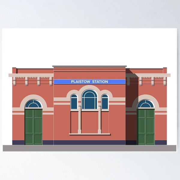 Item preview, Plaistow Tube Station, Print, Artwork, Illustration, Brutalist Architecture, Architecture Print designed and sold by sketchingarchi.