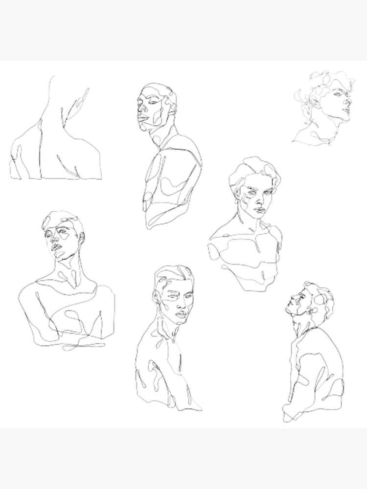 "Male outline drawing" Poster by barrjoce | Redbubble