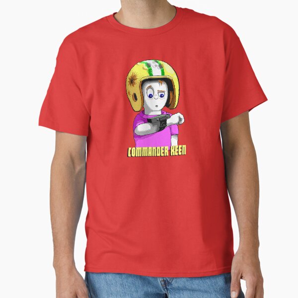 Aperçu de l'œuvre Commander Keen Retro DOS T-shirt classique créée et vendue par bagelsaurus.