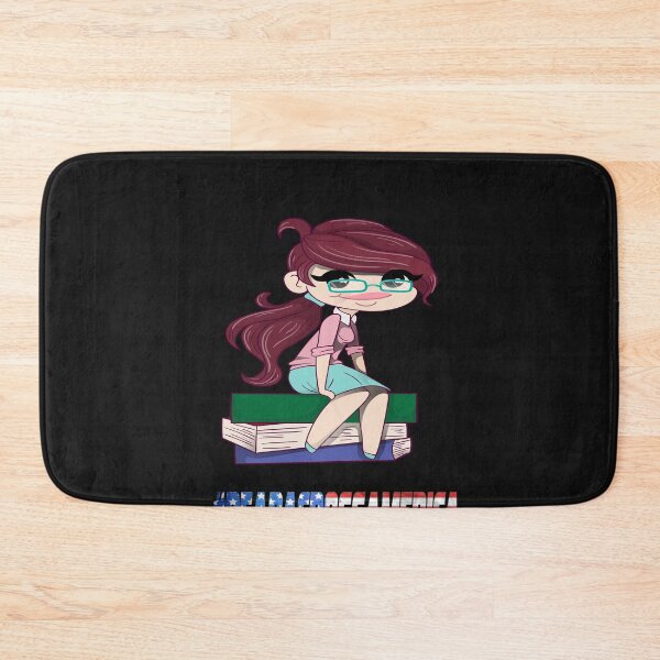 Item preview, Happy Lady with Glasses Sitting on Books - Read Across America Day designed and sold by WowAllinOne.