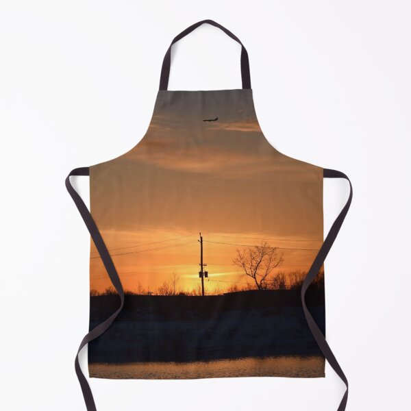 Item preview, Sunset with an airplane crossing designed and sold by PennyDesignsArt.