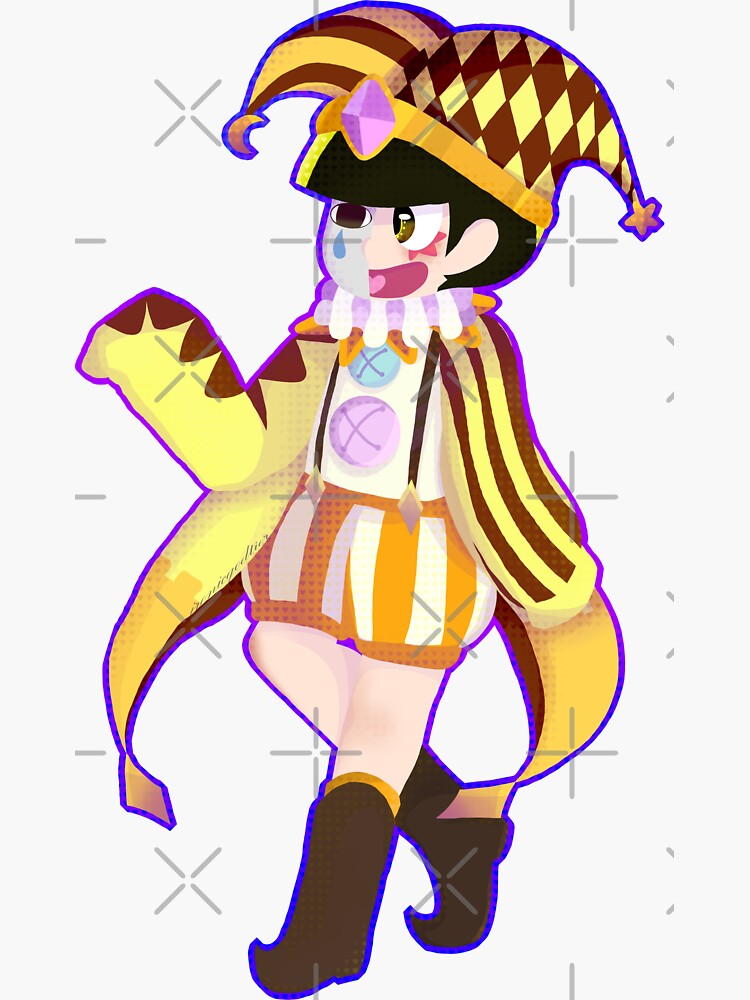 "Jester Jyushimatsu" Sticker for Sale by ironicgodtier Redbubble