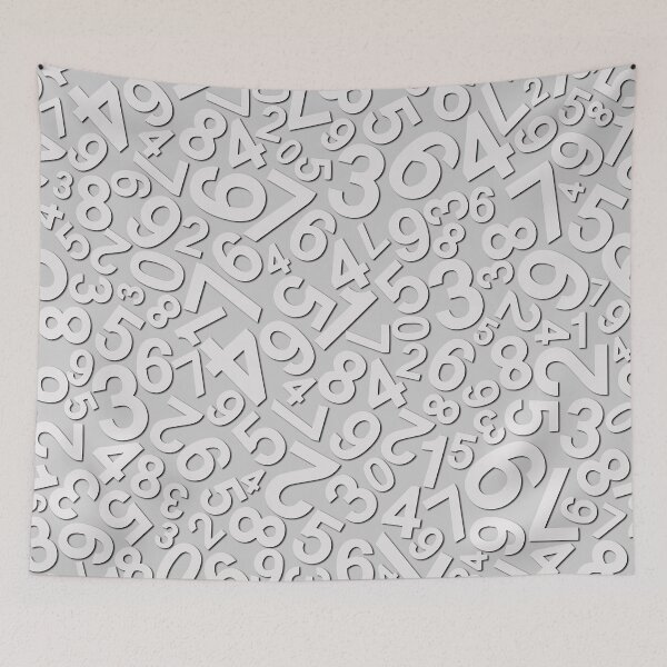 Item preview, Seamless background with white number numbers on gray designed and sold by mashmosh.