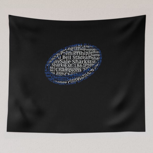 Item preview, Sale English Rugby Union Gift Sharks Fan Word Art Ball designed and sold by ScrumAllYeFaith.