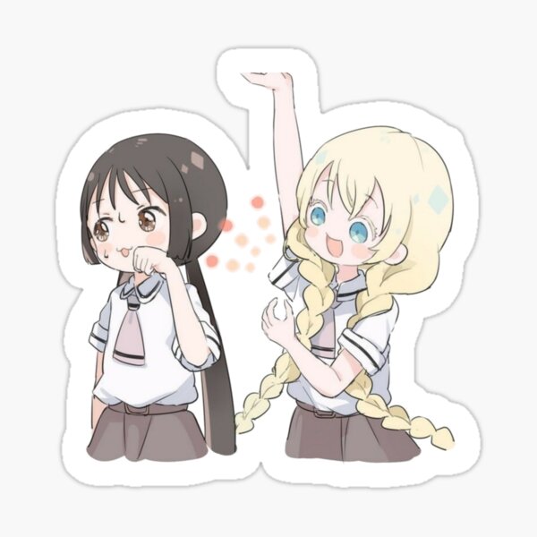 Item preview, Olivia and Hanako - Asobi Asobase Anime  designed and sold by PuddingRabbit.