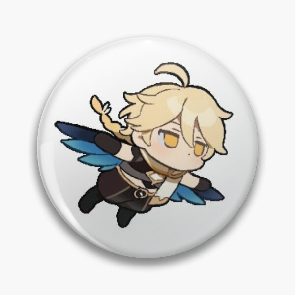 Aether Genshin Impact Chibi Pin.