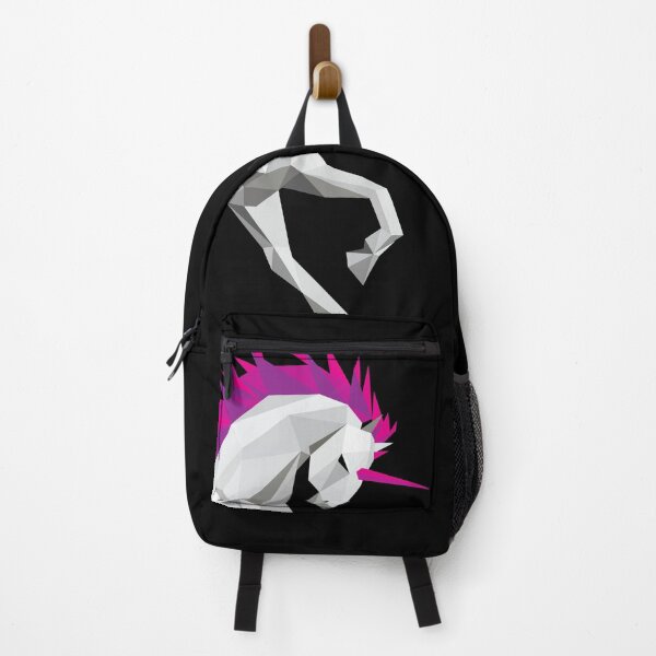 Item preview, low polygonal white pink purple unicorn designed and sold by mirrorimages.