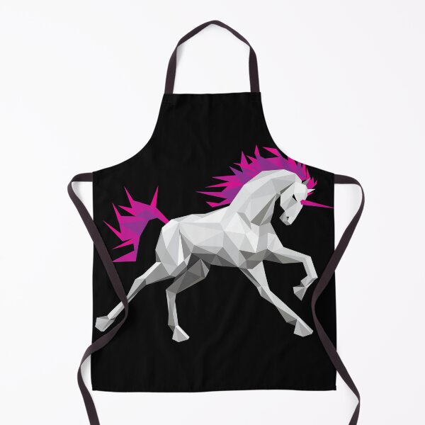 Item preview, low polygonal white pink purple unicorn designed and sold by mirrorimages.
