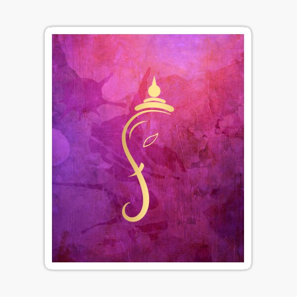 Golden Lord Ganesh Sticker