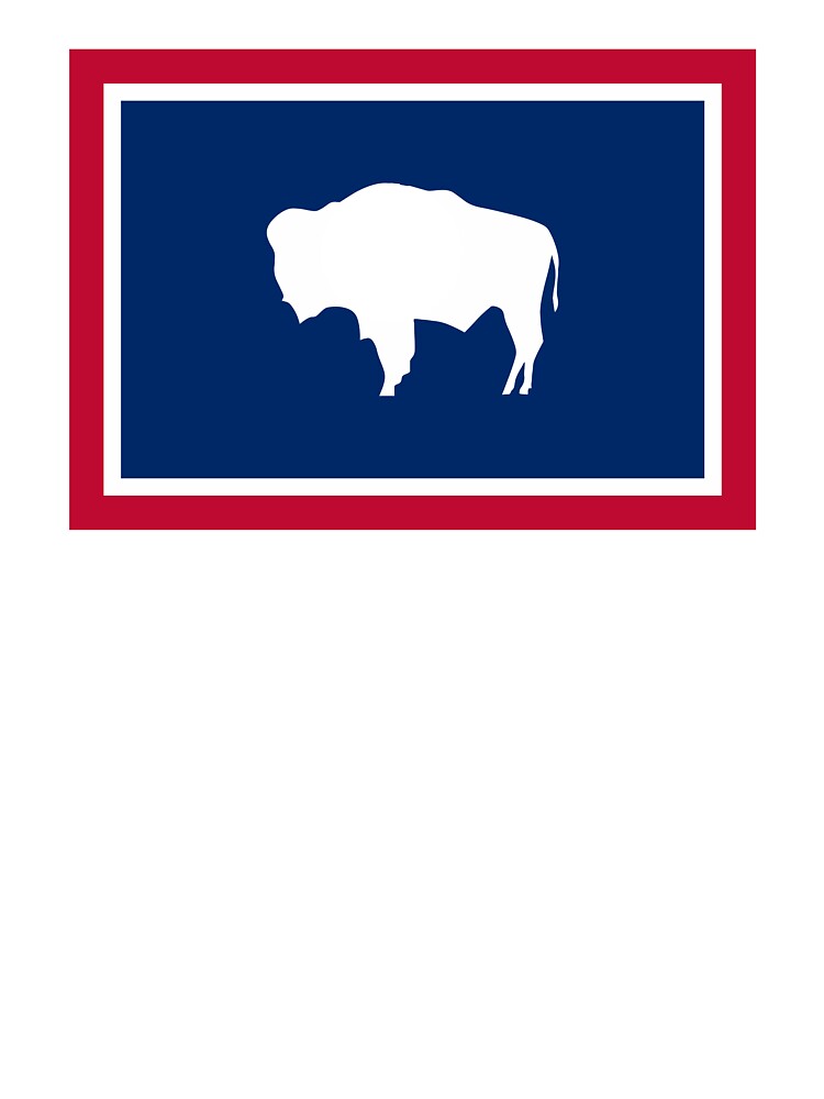 The Wyoming Bison (Adapted State Flag of Wyoming) Kids T-Shirt for Sale by  franklinprintco