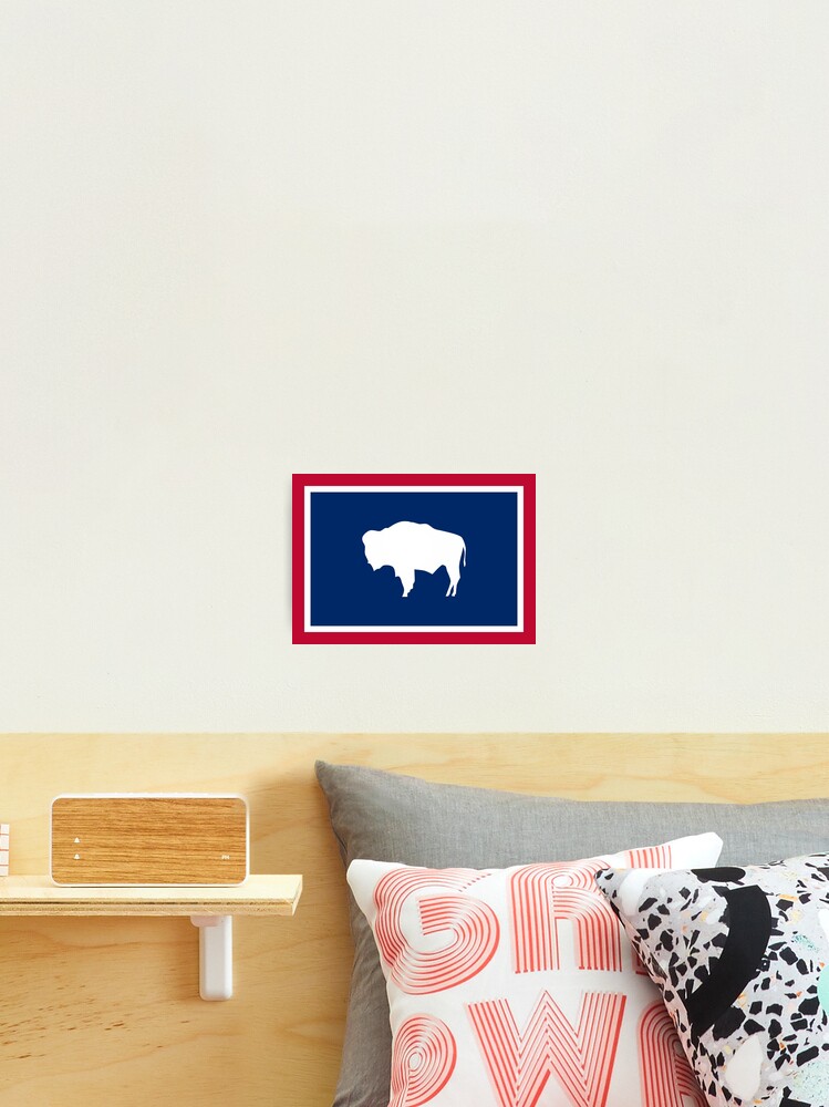 The Wyoming Bison (Adapted State Flag of Wyoming) Photographic Print for  Sale by franklinprintco
