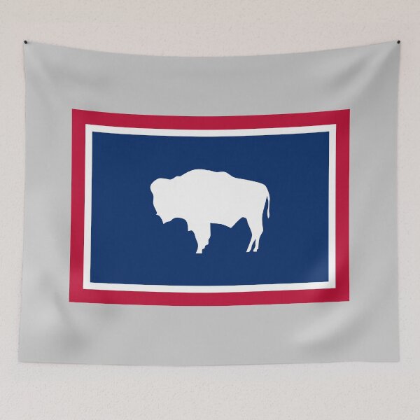Item preview, The Wyoming Bison (Adapted State Flag of Wyoming) designed and sold by franklinprintco.