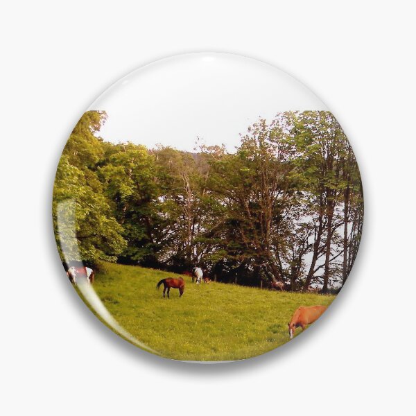 Item preview, Horses with an ocean view pasture designed and sold by KareyCongo.