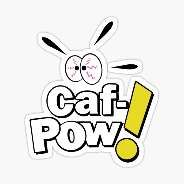 Caf-POW! Sticker