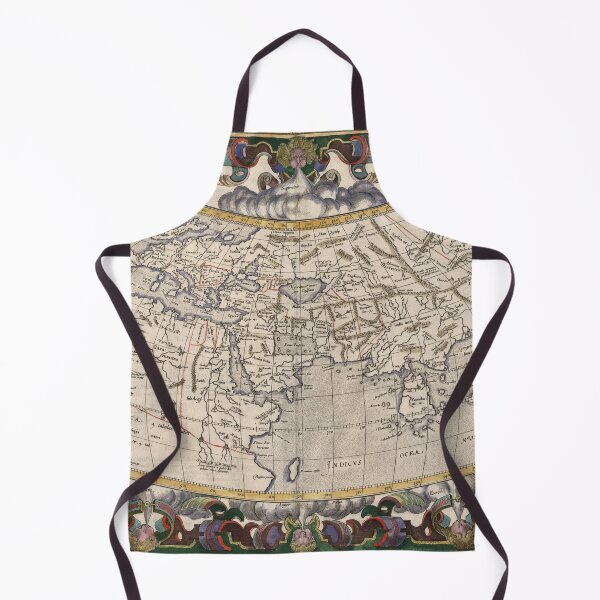 Item preview, Hand-colored map of the world, 17th Century designed and sold by ganje.
