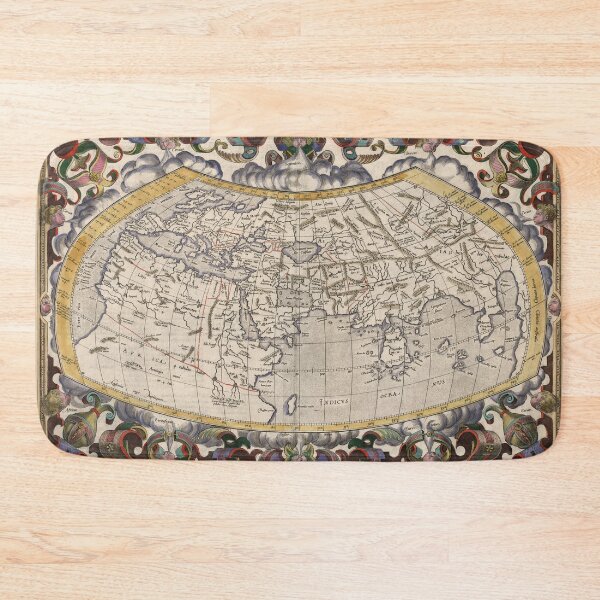 Item preview, Hand-colored map of the world, 17th Century designed and sold by ganje.