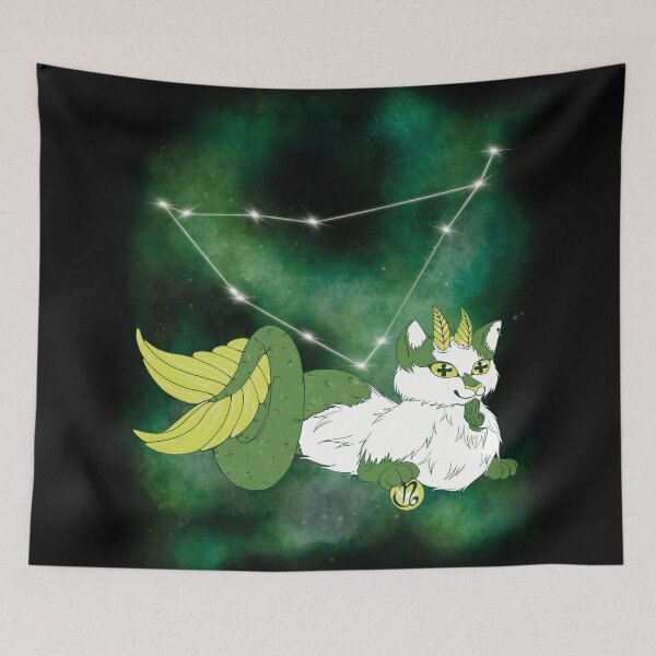 Item preview, Capricorn Zodiac Cat The Caprikitty designed and sold by Earthen-Angel.