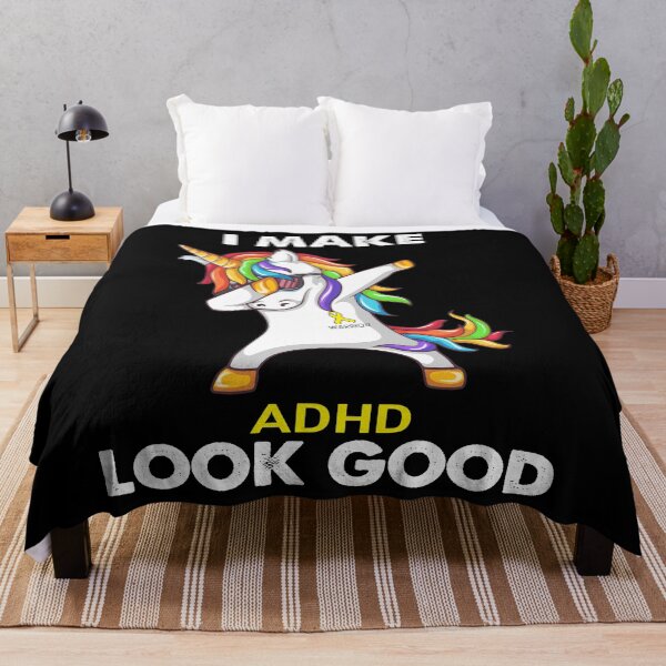 Item preview, I Make ADHD Look Good Cute Unicorn Dabbing ADHD Warrior designed and sold by heppenp.