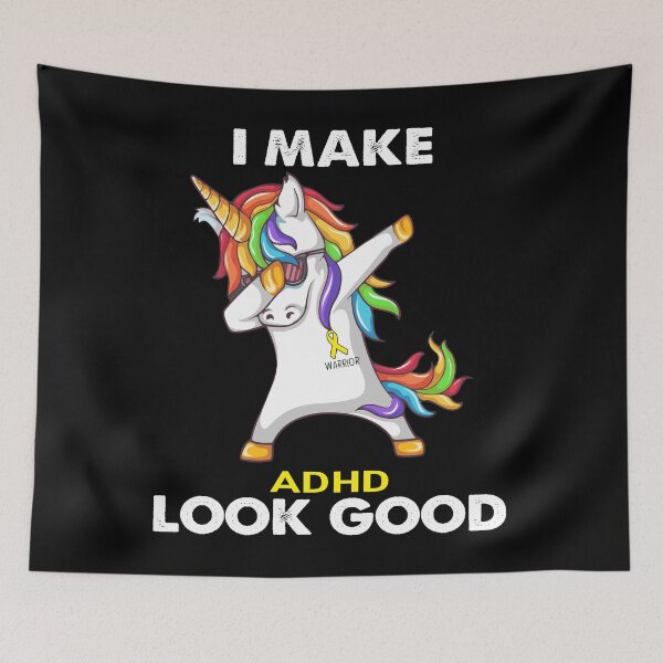Item preview, I Make ADHD Look Good Cute Unicorn Dabbing ADHD Warrior designed and sold by heppenp.