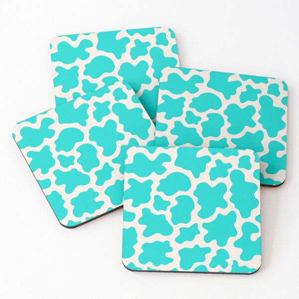 Item preview, Turquoise Cow Print Animal Print Patterns  designed and sold by patternsoup.