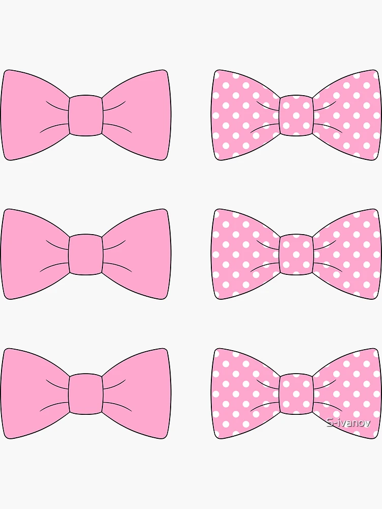 Pink Bow Stickers - pattern sample design template diy cyo customize