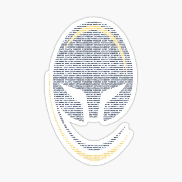 Item preview, Worcester English Rugby Union Gift Warriors Fan Word Art Logo designed and sold by ScrumAllYeFaith.