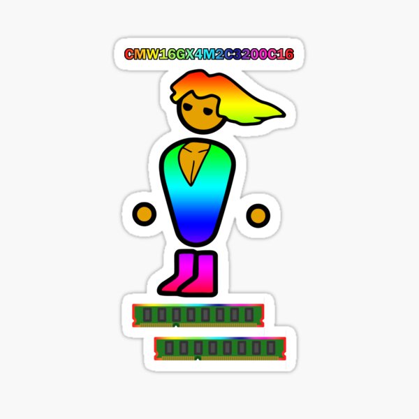 PC Gamer RGB Motherboard sticker gift for geek friend | Sticker