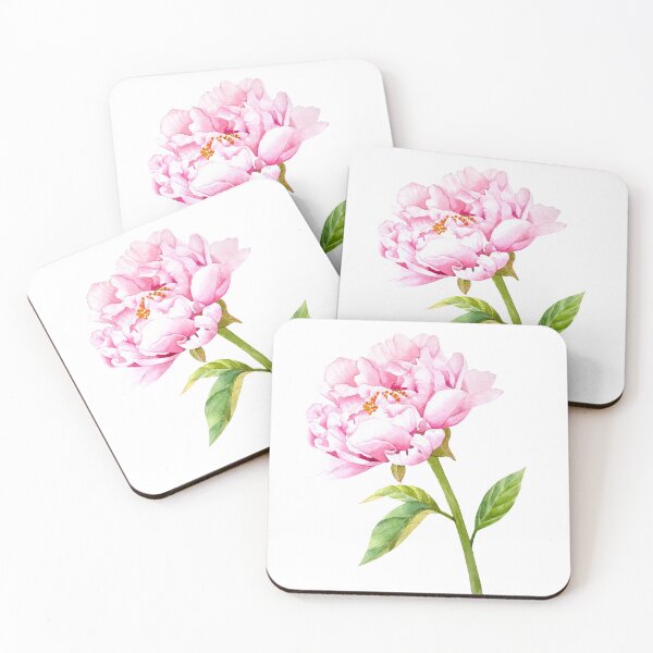 Item preview, Soft pink peony flower watercolor painting designed and sold by fengyuhao.