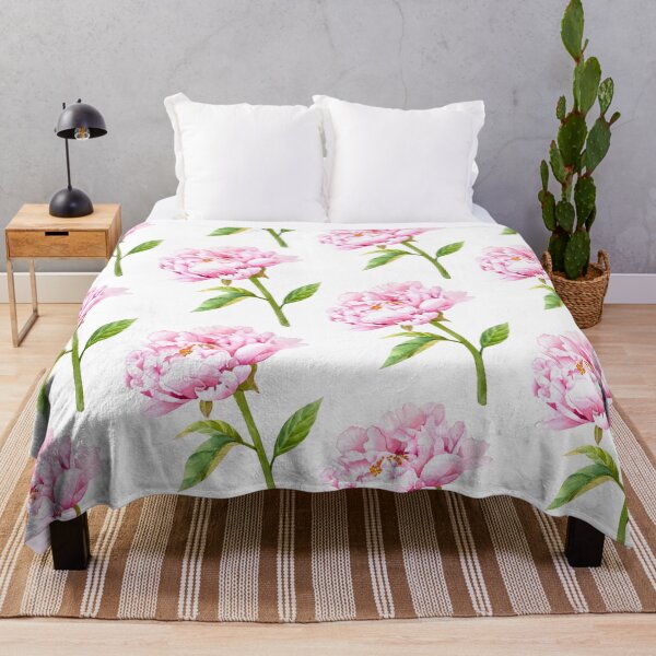 Item preview, Soft pink peony flower watercolor painting designed and sold by fengyuhao.