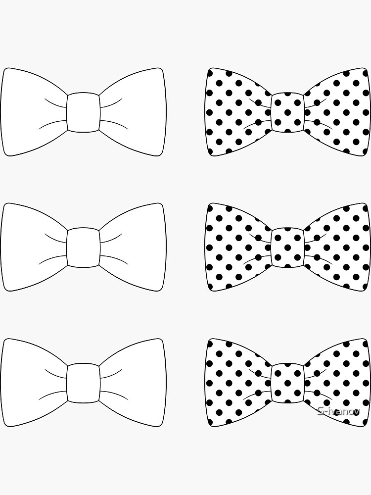 "White Bow Tie Sticker Set " Sticker by S-ivanov | Redbubble