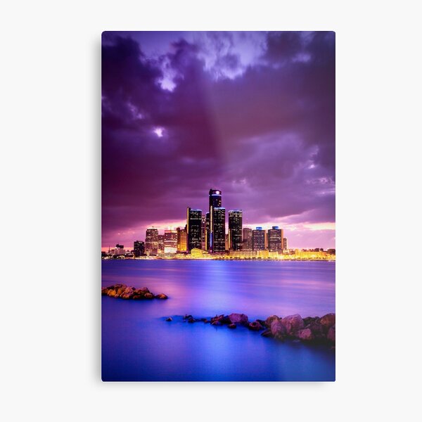 Item preview, Detroit City Skyscraper Skylines designed and sold by TrendyCatchers.