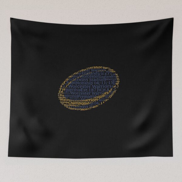 Item preview, Worcester English Rugby Union Gift Warriors Fan Word Art Ball designed and sold by ScrumAllYeFaith.