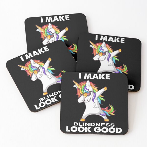 Item preview, I Make Blindness Look Good Cute Unicorn Dabbing Blindness Warrior designed and sold by heppenp.