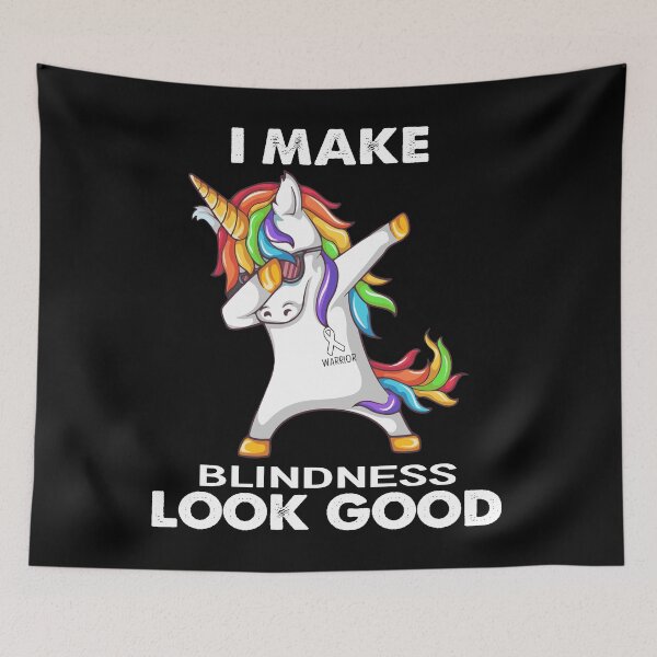 Item preview, I Make Blindness Look Good Cute Unicorn Dabbing Blindness Warrior designed and sold by heppenp.