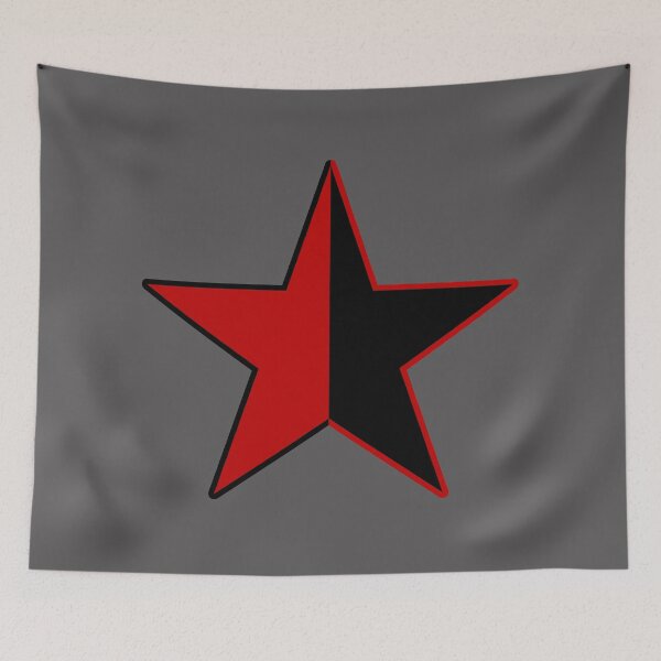 Item preview, Red And Black Star - AnCom, Anarchist, Socialist, Leftist, Communist, Libertarian Socialist designed and sold by SpaceDogLaika.