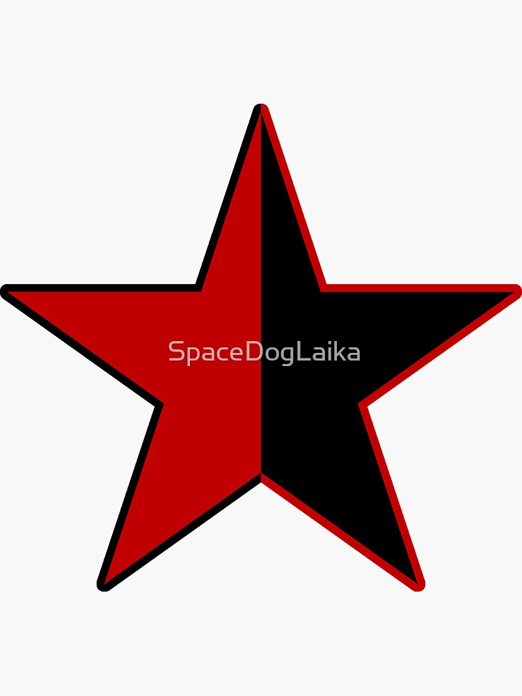 Red And Black Star - AnCom, Anarchist, Socialist, Leftist, Communist,  Libertarian Socialist | Sticker