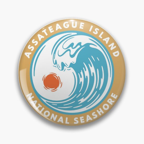 Item preview, Assateague Island National Seashore Beach, Maryland Retro MD Ocean Crashing Wave designed and sold by palmettodigital.