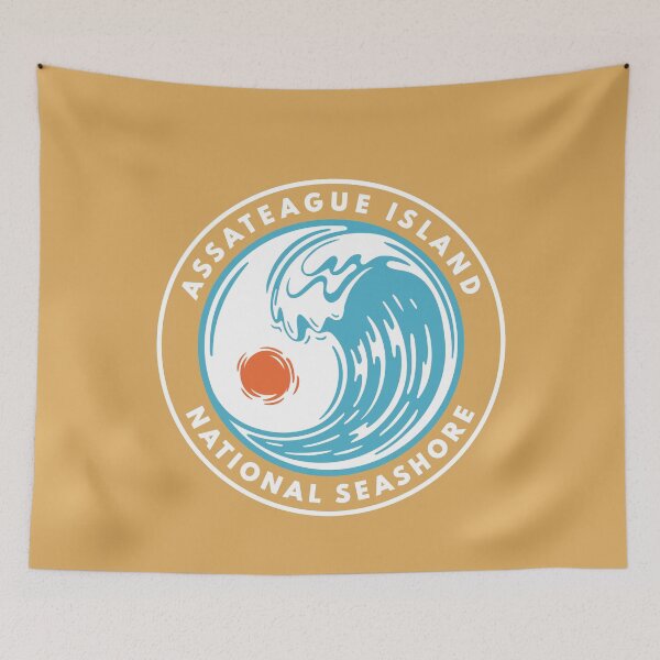 Item preview, Assateague Island National Seashore Beach, Maryland Retro MD Ocean Crashing Wave designed and sold by palmettodigital.
